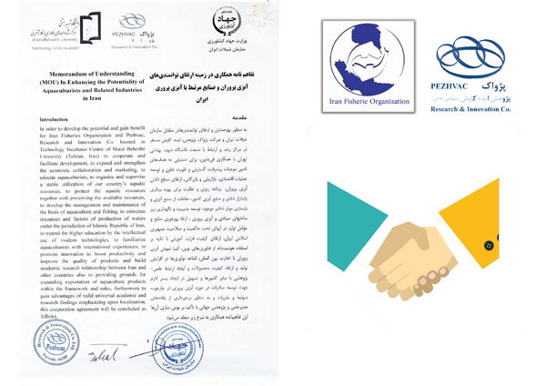 مذكرة تفاهم بين منظمة مصايد الأسماك الإيرانية ( Iran fisheries Organization) وشركة بجواک